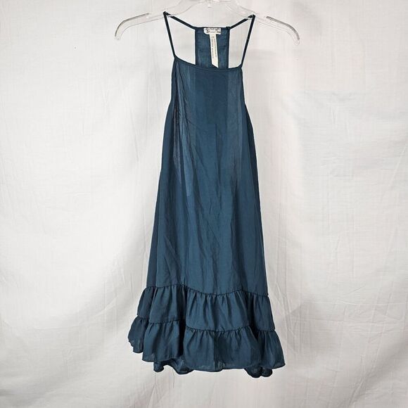 Free People Intimately Raven Green Slip Dress Lightweight Semi Sheer Women's S - Picture 3 of 8